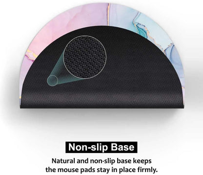 Round Marble Mouse Pad, 7.9 x 7.9 Inches, Portable & Washable Design for Laptop and Wireless Mouse - Ideal for Home, Office, and Travel Use