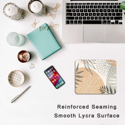 Premium Textured Mouse Pad with Stitched Edges and Non-Slip Rubber Base, Leaf Abstract Design, 9.5 x 7.9 Inches for Laptop and Desktop Use