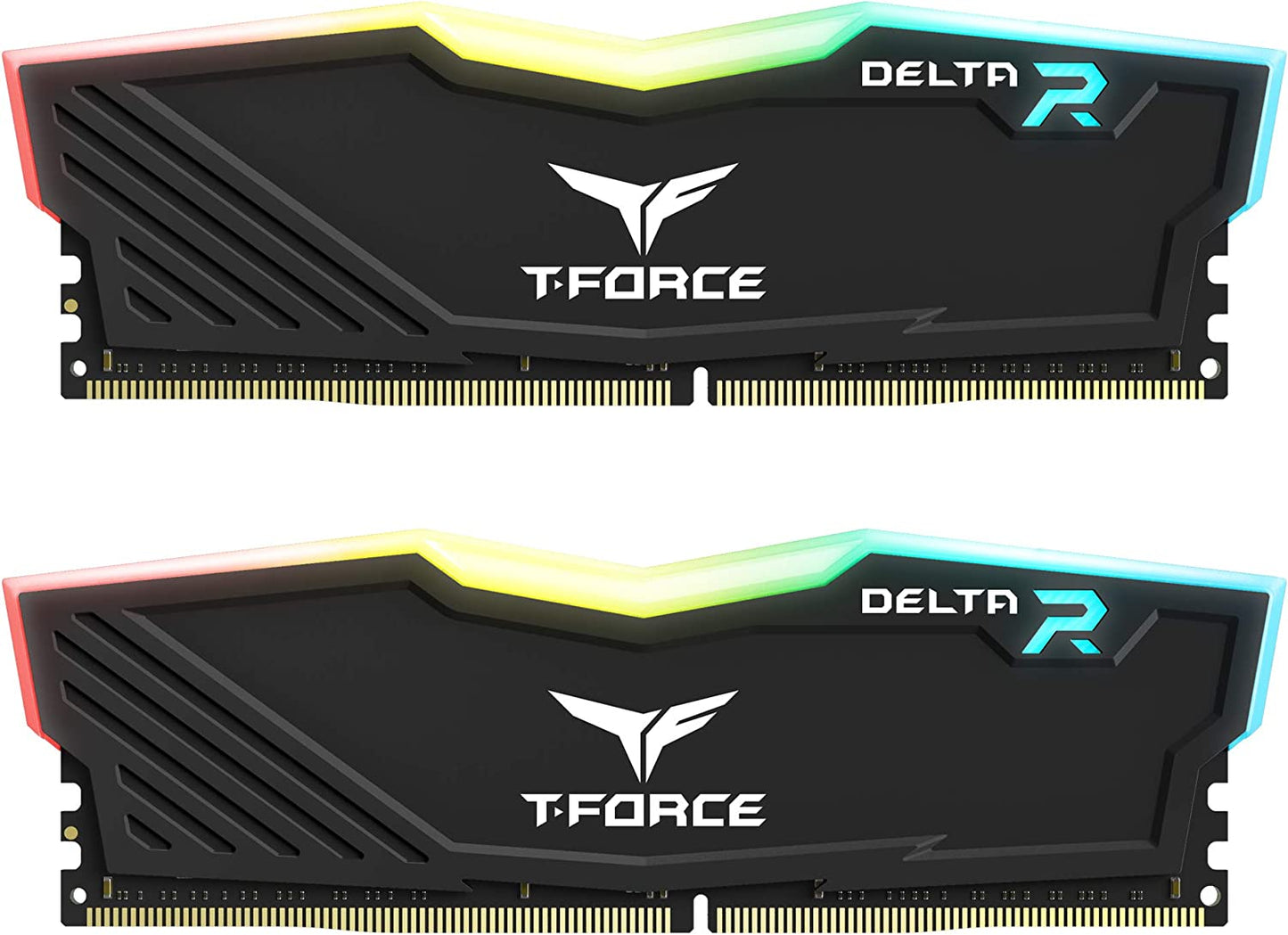 T-Force Delta RGB DDR4 16GB (2X8Gb) 3200Mhz (PC4-25600) CL16 Desktop Memory Module Ram Black - TF3D416G3200HC16CDC01