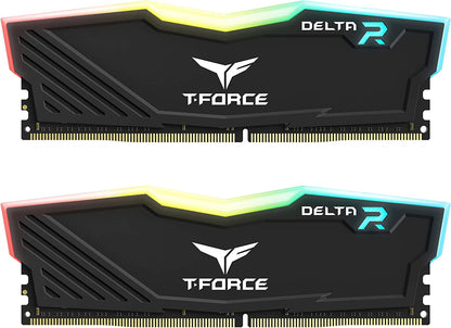 T-Force Delta RGB DDR4 16GB (2X8Gb) 3200Mhz (PC4-25600) CL16 Desktop Memory Module Ram Black - TF3D416G3200HC16CDC01