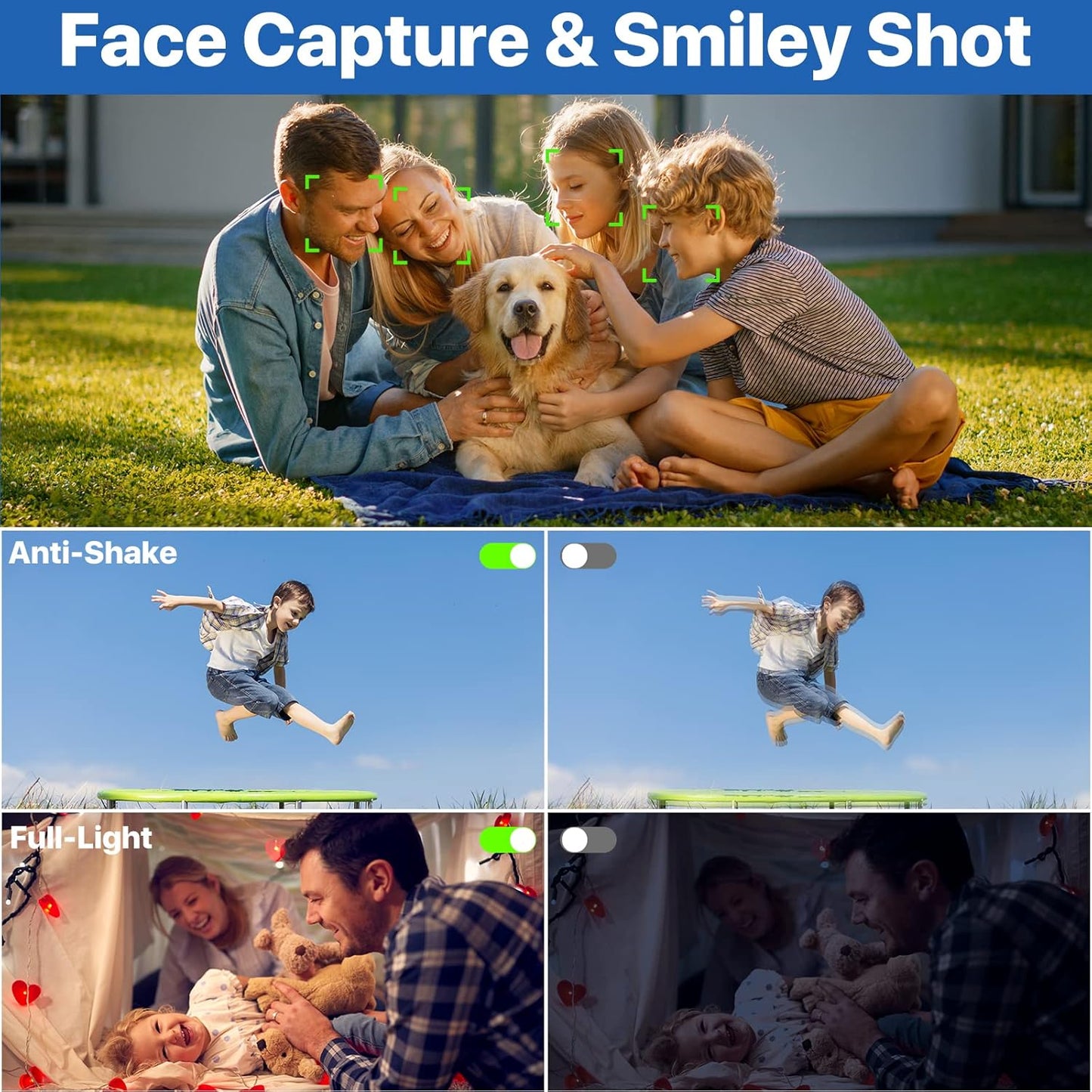 Children's Digital Camera - 36MP, 1080P FHD, 16X Digital Zoom, Rechargeable Compact Vlogging Camera for Kids and Teens (Black)