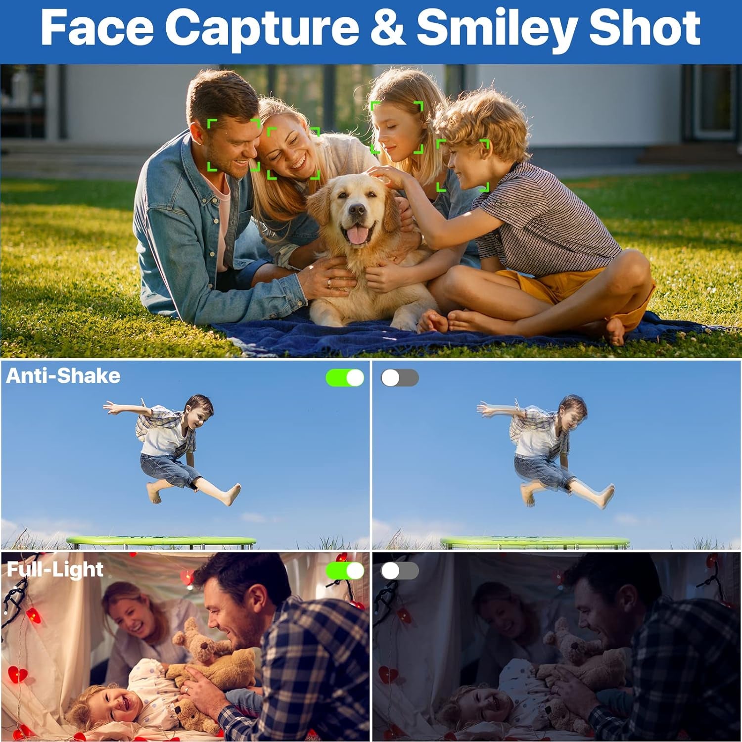 Children's Digital Camera - 36MP, 1080P FHD, 16X Digital Zoom, Rechargeable Compact Vlogging Camera for Kids and Teens (Black)