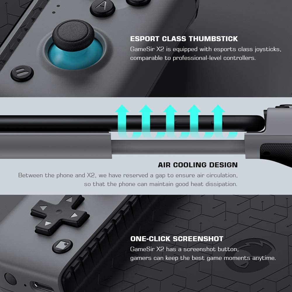 X2 Wireless Bluetooth Mobile Gaming Controller for Android and iOS - Compatible with Xbox Game Pass, Xcloud, Stadia, Vortex, and More