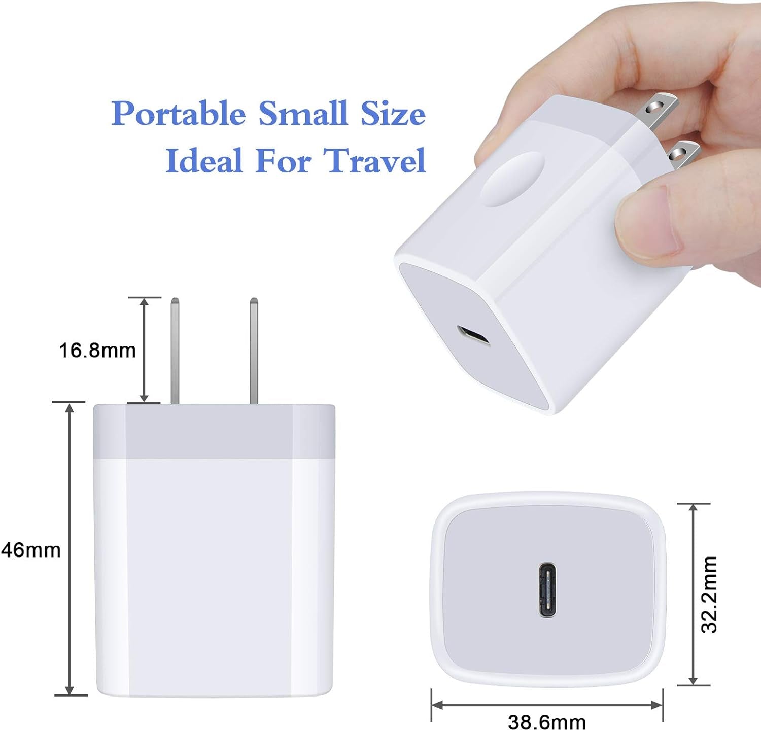 20W Samsung S25 Type-C Fast Charging Wall Charger for Galaxy and iPhone Devices, PD 3.0 USB-C Adapter