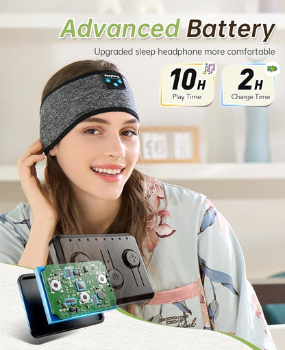Bluetooth Sleep Headphones Headband - Soft Elastic Comfortable Headband, Gifts for Men, Women, Teenagers