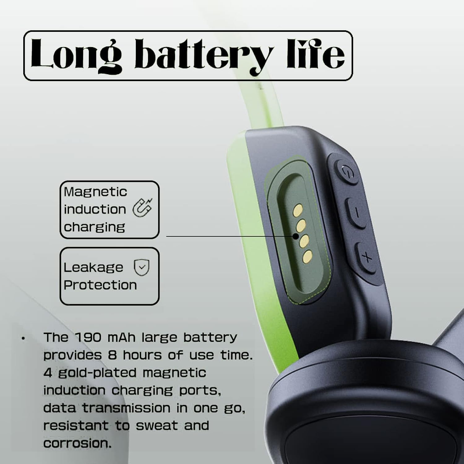 Bone Conduction Bluetooth Headphones - Open Ear Design, IPX8 Waterproof, Ideal for Swimming, Diving, and Running with Microphone (Black)