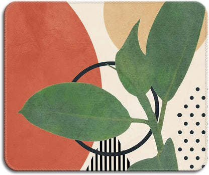 Premium Textured Mouse Pad with Stitched Edges and Non-Slip Rubber Base, 9.5 x 7.9 Inches, Modern Abstract Design for Laptop and PC Use