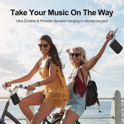 H3 Portable Wireless Bluetooth Speaker - Enhanced Bass HD Stereo Sound, IPX7 Waterproof, 15-Hour Playtime, USB-C Charging, Ideal for Showers, Outdoor Activities, and Travel with TWS Pairing