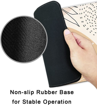 Premium Textured Mouse Pad with Stitched Edges and Non-Slip Rubber Base, Leaf Abstract Design, 9.5 x 7.9 Inches for Laptop and Desktop Use