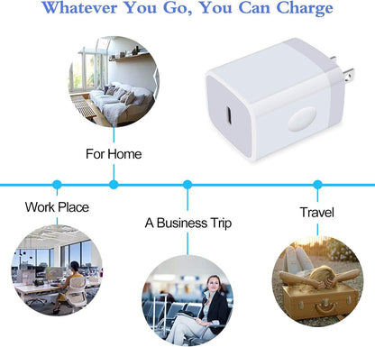 20W Samsung S25 Type-C Fast Charging Wall Charger for Galaxy and iPhone Devices, PD 3.0 USB-C Adapter